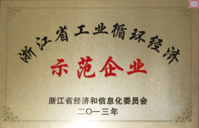 浙江省工業(yè)循環(huán)經濟示范企業(yè)